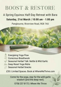 Half day yoga, nidra, breathwork, retreat in Pangbourne, West Berkshire